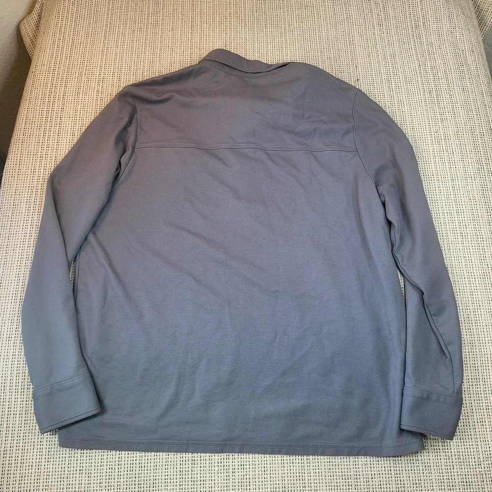 Criquet Polo Shirt Mens 2XL Gray Long Sleeve Pocket‎ Knit Casual Golf Logo